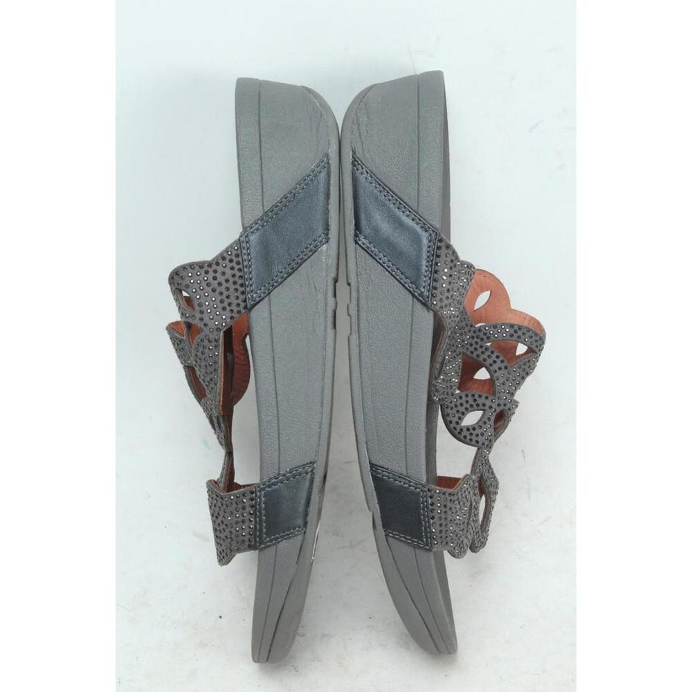 fitflop elora crystal sandals shoes gray women's sz 10 - Picture 6 of 10